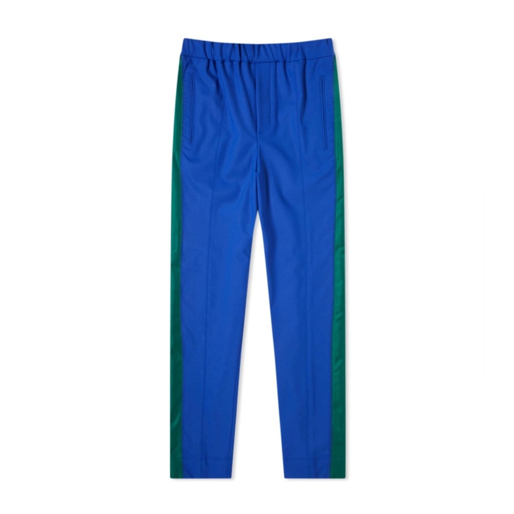 Kenzo Blue and Green Joggers with Sporty Stripes
